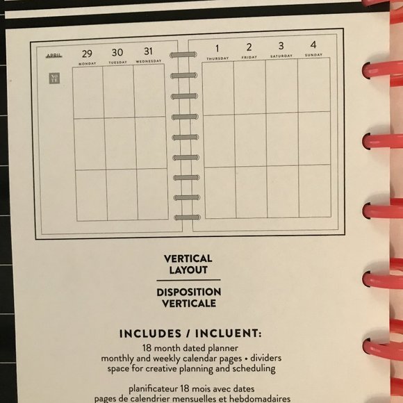 The Happy Planner Classic 18 Month Vertical Layout Hello Darling - Picture 11 of 12